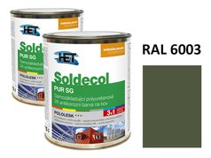 Soldecol PUR SG  0,75 L RAL 6003 (odpovídá ČSN 5450 - Khaki kamuflážní barva)