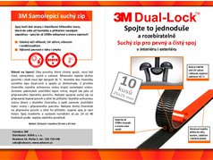3M Dual Lock technický suchý zip | černý | 25x25 mm | etiketa