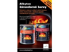 Alkyton žáruvzdorná barva  0,75 L  kovářská černá (antracit) etiketa