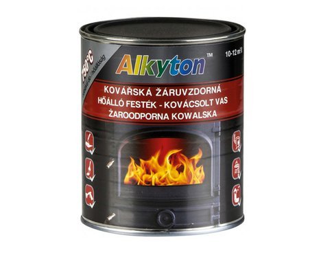 Alkyton žáruvzdorná barva  0,75 L  kovářská černá (antracit) 0,75 L