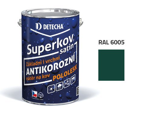 Detecha Superkov Satin | barva na kov | RAL 6005 zelený mechový | 5 kg