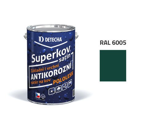 Detecha Superkov Satin | barva na kov | RAL 6005 zelený mechový | 5 kg