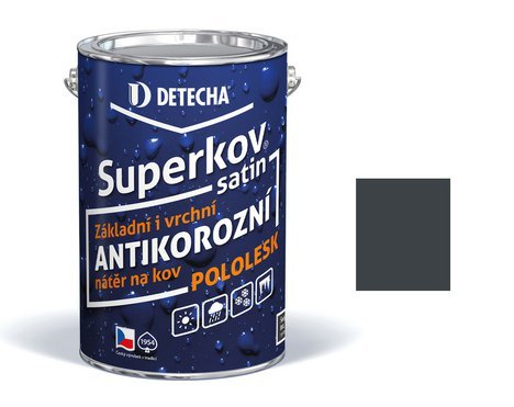 Detecha Superkov Satin | barva na kov | RAL 7016 šedý antracit | 20 kg beztext