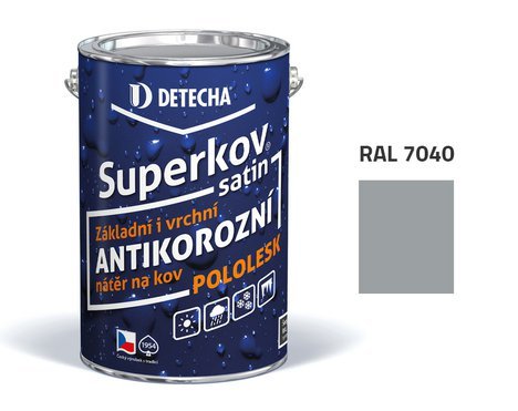 Detecha Superkov Satin | barva na kov | RAL 7040 středně šedý | 20 kg