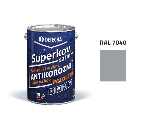 Detecha Superkov Satin | barva na kov | RAL 7040 středně šedý | 5 kg