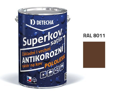 Detecha Superkov Satin | barva na kov | RAL 8011 ořechově hnědý | 20 kg