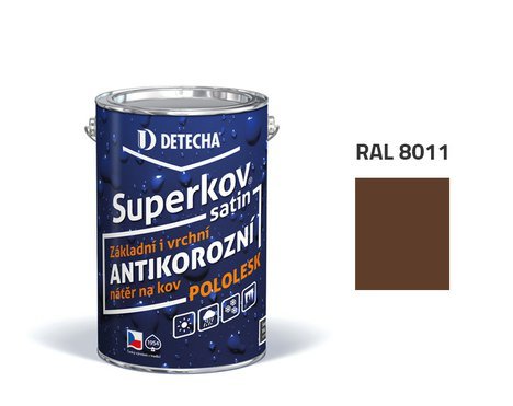 Detecha Superkov Satin | barva na kov | RAL 8011 ořechově hnědý | 5 kg