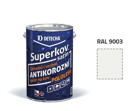 Detecha Superkov Satin | barva na kov | RAL 9003 bílý | 5 kg