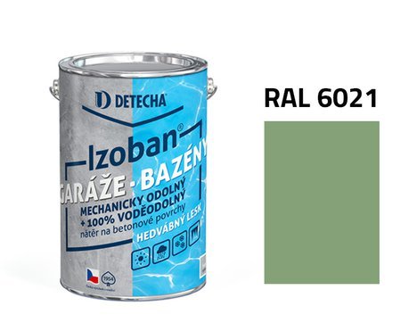 Detecha IZOBAN, barva na beton, zelený světlý RAL 6021 5 kg