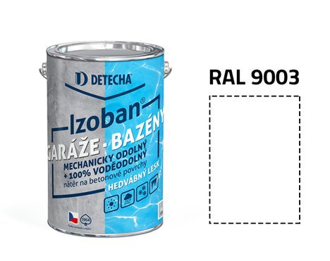 Detecha IZOBAN, barva na beton, bílý RAL 9003  5 kg