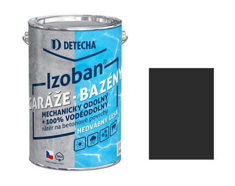 Detecha IZOBAN, barva na beton, černý RAL 9004 5 kg