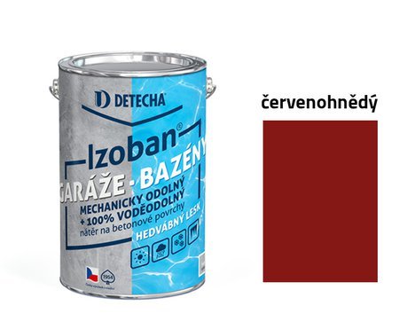 Detecha IZOBAN, barva na beton,  červenohnědý 5 kg