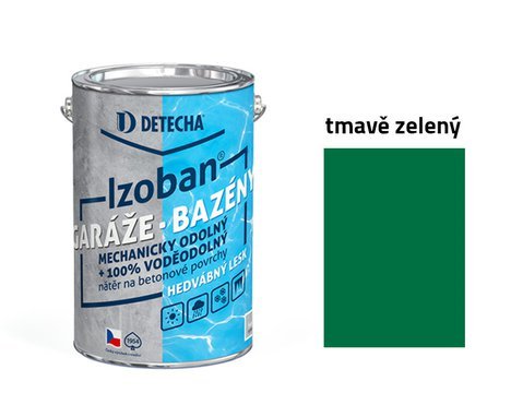 Detecha IZOBAN, barva na beton,  zelený tmavý 5 kg