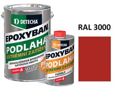 Detecha Epoxyban 20 kg RAL 3000 (červený) | barva na beton lesklá | sada A 16 kg + B 4 kg