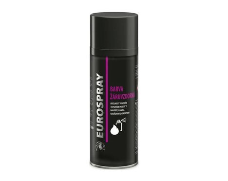 Eurospray Colorlak | barva žáruvzdorná ve spreji | RAL 9005 mat | 400 ml