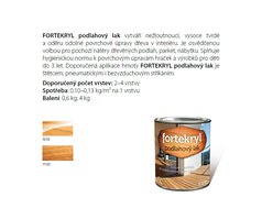 FORTEKRYL podlahový lak 0,6 kg LESK etiketa text