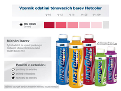 Hetcolor červený 0820 tónovací barva 350 g