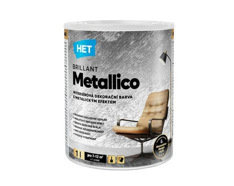 HET Brillant Metallico | Dekorativní barva s metalickým efektem | více odstínů k výběru