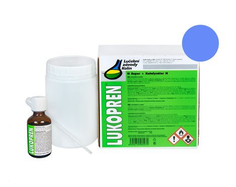 LUKOPREN N SUPER modrý | sada 0,9 kg pasty + 30 g katalyzátoru + dávkovací pipeta