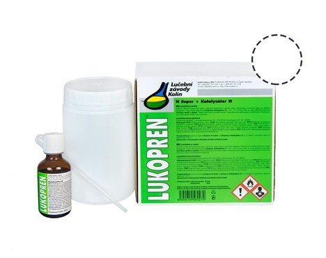 LUKOPREN N SUPER transparentní | sada 0,9 kg pasty + 30 g katalyzátoru + dávkovací pipeta