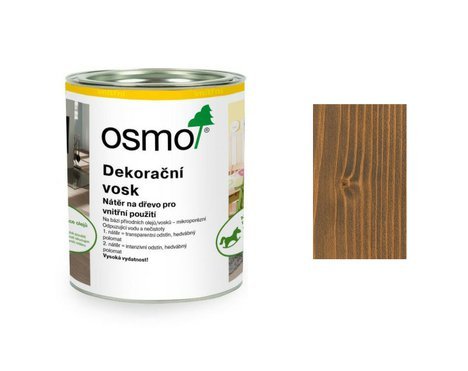 OSMO 3166 Dekorační vosk transparent, ořech 0,75 L