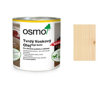 OSMO 3040 Tvrdý voskový olej barevný, bílý 0,75 L