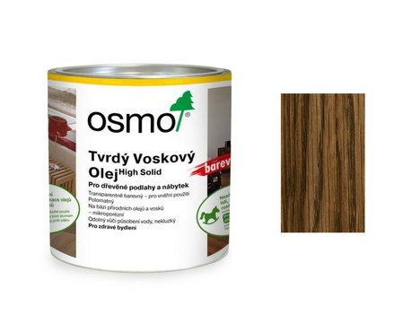 OSMO 3073 Tvrdý voskový olej barevný, hnědá zem 0,75 L