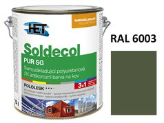 Soldecol PUR SG  2,5 L RAL 6003 (odpovídá ČSN 5450 - Khaki kamuflážní barva)