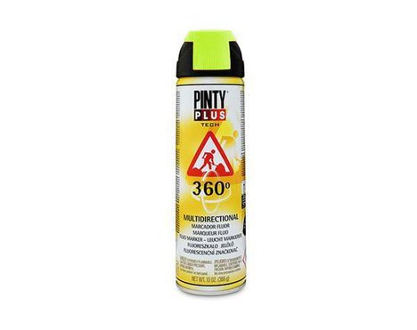 Značkovací sprej Žlutý fluo T146, široké stříkání dolů, 500 ml / 366 g (PINTY PLUS TECH)