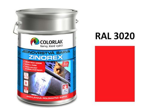 ZINOREX S 2211 červená  RAL 3020 9 L