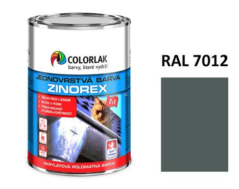ZINOREX S 2211 šedá tm. RAL 7012 3,5 L