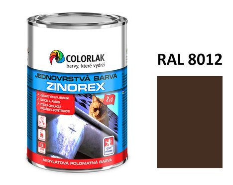 ZINOREX S 2211 červenohnědá  RAL 8012 3,5 L