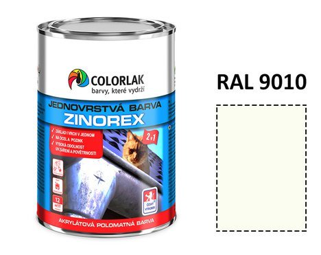 ZINOREX S 2211 bílá  RAL 9010 3,5 L