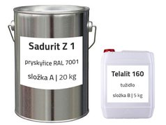 Sadurit Z 1 | epoxidový nátěr na podlahu | šedá RAL 7001 | sada 25 kg (20 + 5 kg)