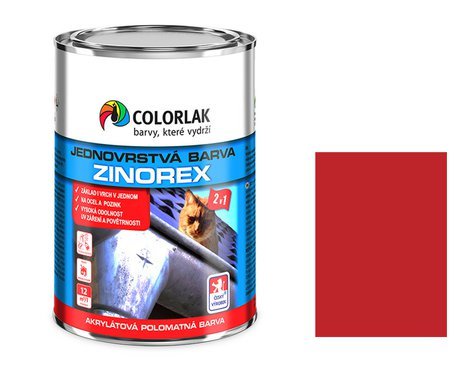 ZINOREX S 2211 červená  RAL 3000 3,5 L beztext