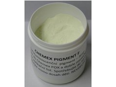 Fotoluminiscenční pigment do pryskyřice CHEMEX zelenožlutý - 30 g prášek v dóze