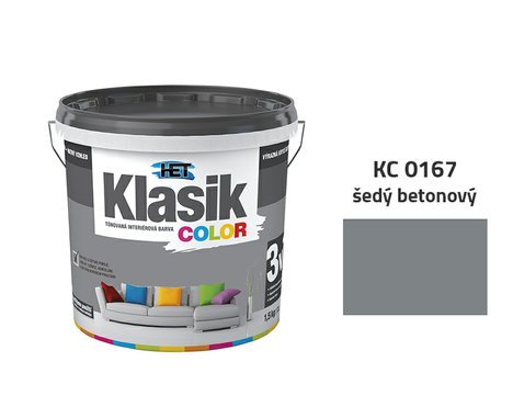 HET Klasik Color | 0167 šedý betonový | 1,5 kg