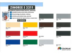 ZINOREX S 2211 šedá tm. RAL 7012 3,5 L vzorník